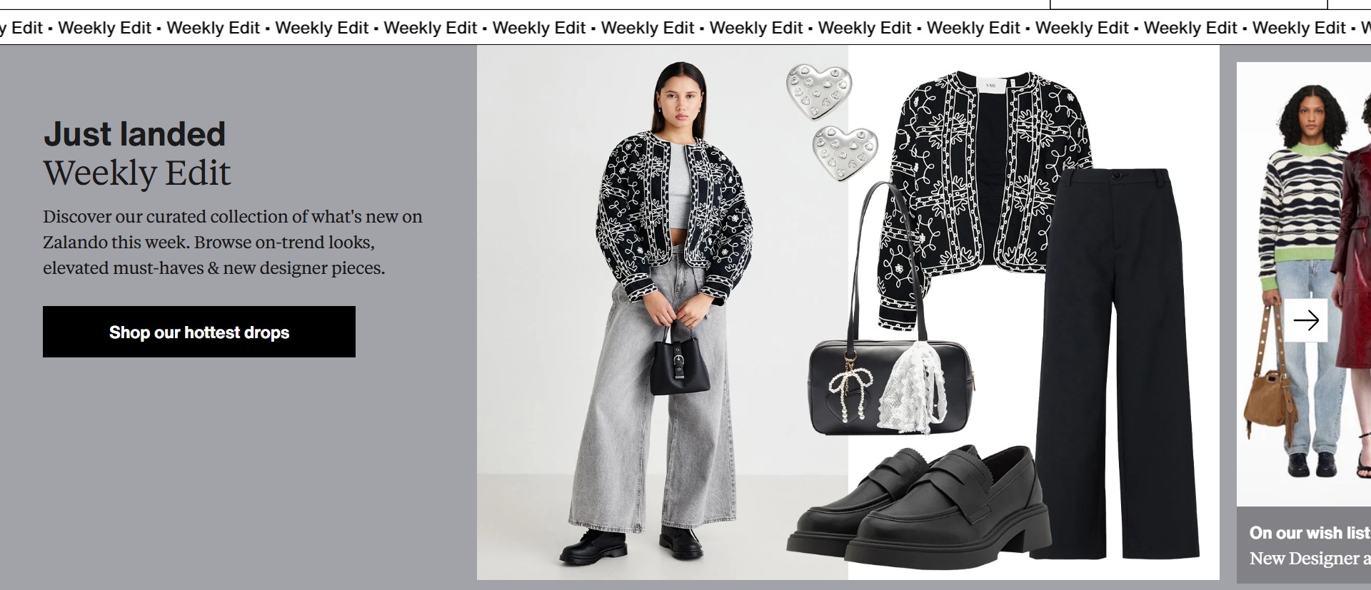 Screenshot of https://en.zalando.de/fashion-trends/ displaying Zalando’s curated trend suggestions